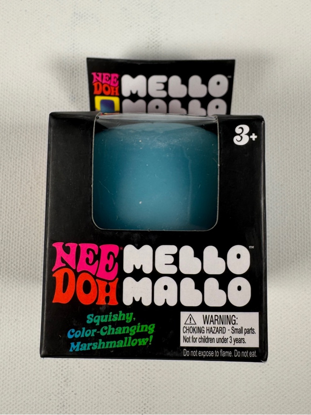 Schylling NeeDoh Mello Mallo Viral TikTok Fidget Toy UV Color Change - Blue